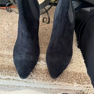 Tory Burch Suede Black Ankle Boots